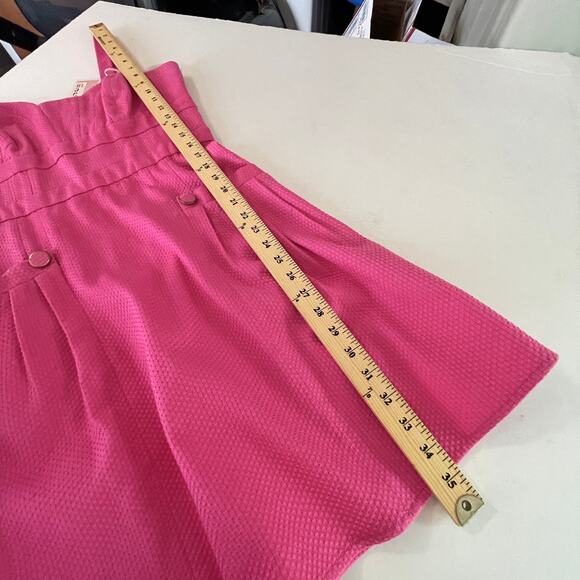 Decode 1.8 NEW A-Line Dress Sz 10 Bright Pink Textured Pockets Straps Sleeveless - Picture 8 of 9